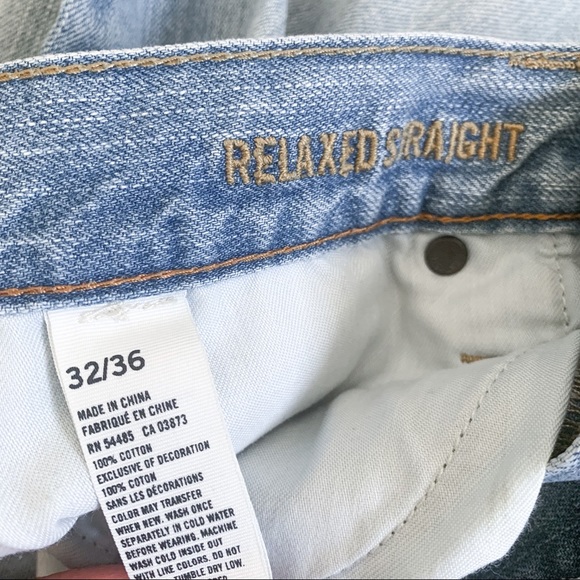 Men’s AMERICAN EAGLE Relaxed Straight Denim Jeans - Picture 8 of 10